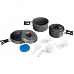 Набор посуды Tramp TRC-024 из анодированного алюминия на 2-3 персоны